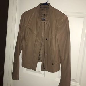 Gap Light Brown Leather Jacket